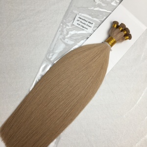 Extensiones de Cabello Humano Virgen 100% Liso Rubio de 10-30 Pulgadas con Trama Cosida a Mano de Fábrica China, Cabello Ruso, Venta al por Mayor - Product Image 1