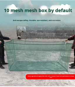Filet Hapa en PEHD de forme carrée, taille personnalisée, haute résistance, anti-ondes, <span class=keywords><strong>pour</strong></span> aquaculture et élevage de jeunes poissons - Product Image 5