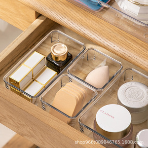Japanese Style <b>Drawer</b> Organizer Transparent Plastic Compartments Kitchen <b>Storage</b> Rectangular Eco Friendly Home Organization - Product Image 5