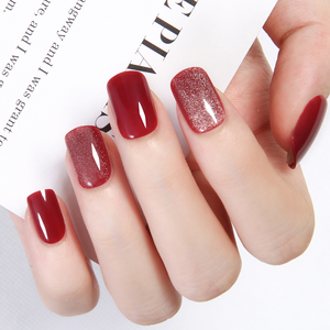 24 <span class=keywords><strong>Uñas</strong></span> Postizas Acrílicas Personalizadas con Diseño de Ojo de Gato, Súper Brillantes, <span class=keywords><strong>Cortas</strong></span>, Cuadradas, Románticas, A064 - Product Image 3