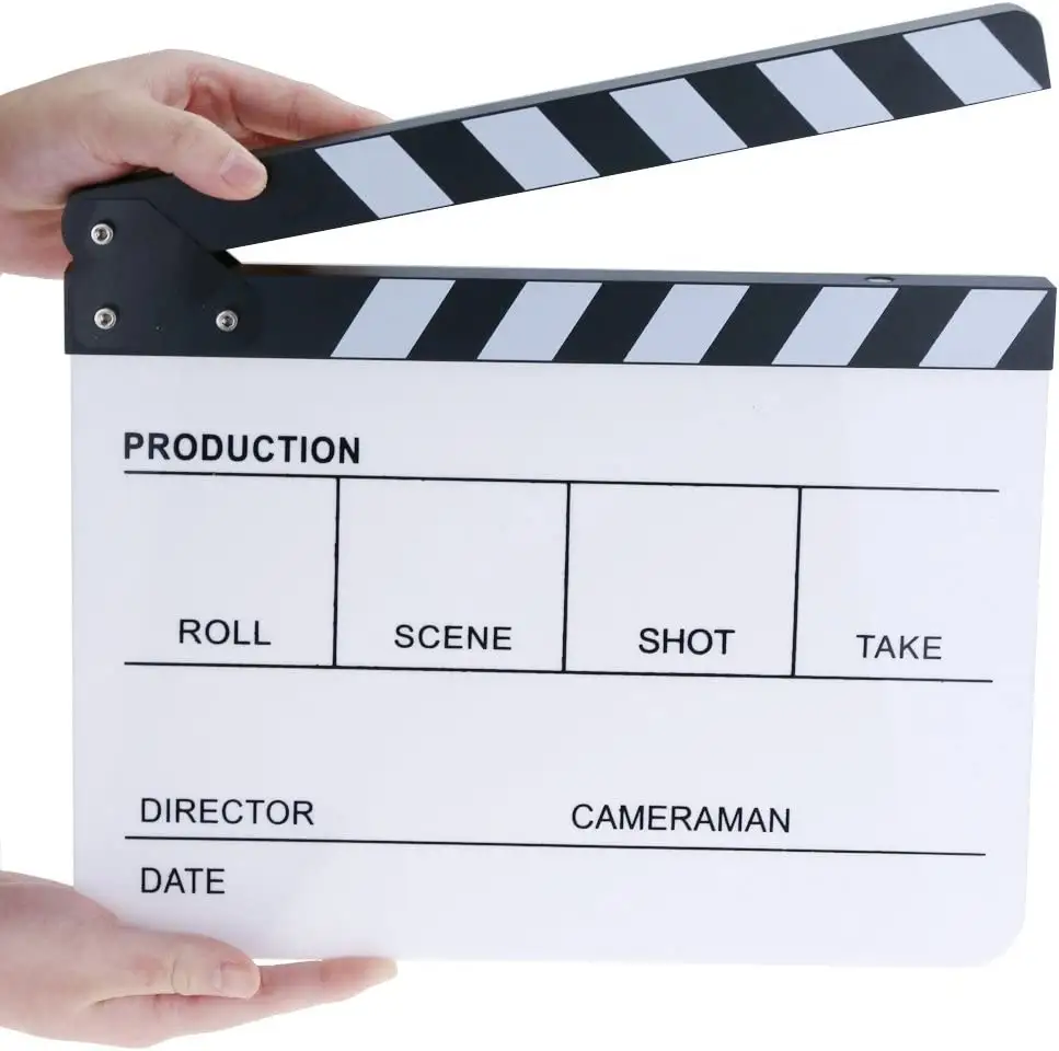 Akrilik Film Sutradara Clapboard Hollywood Film Slate Film Clapboard Dekorasi Lebih Besar Adegan Papan Clapper