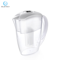 Carafe filtrante manuelle en plastique Bluetech 3,5 L – Protection contre les bactéries, le chlore et les métaux lourds – Indicateur pour eau alcaline