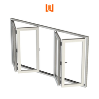 Cadre à double vitrage en accordéon en plastique moderne de haute qualité, porte pliante en PVC d'approvisionnement d'usine transparent personnalisé