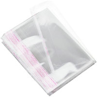 Sacs en plastique OPP transparents autocollants jetables 30*36+4CM, 100 pièces/paquet, avec impression en gravure pour l'emballage et la fermeture de t-shirts