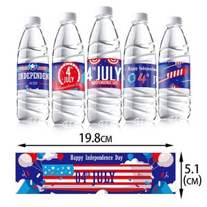 4th of July Patriotic Water Bottle <b>Labels</b> <b>Waterproof</b> Beverage Stickers Independence Day Party Decor Drink Bottle Wrapper <b>Label</b> - Product Image 2