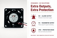 Ventilateur axial DC en PBT ignifuge 60x60x38mm UL94V0 sans balais 6038 certifié CE RoHS 12V IP54 à roulement à billes 8000 tr/min