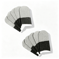 10pcs Per Pack Sarung Jari Ponsel Serat Karbon Dua Warna Anti Keringat Layar Sentuh Gaming Berjalan Unisex