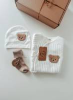 Ensemble Bébé Kaiyue Unisexe, Tenue à Séparer en Coton Classe A pour Nouveau-Nés, Nouveau Vêtement de Printemps Automne pour Bébés 0-6 Mois en Tissu Tricoté