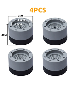 4-teiliges Anti-Vibrations-Fußmatte Gummatte Überrollverschluss leise universelle Waschmaschine Kühlschrank-Stütz Dämpfer Waschständer - Product Image 4