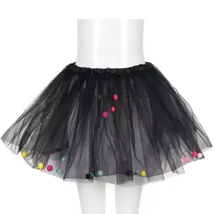 पार्टियों के लिए बच्चों और बच्चों के लिए लड़कियों की प्यारी और सुंदर टूटू स्टाइल बैले परफॉर्मेंस शॉर्ट स्कर्ट पॉलिएस्टर आलीशान बॉल पहनें
