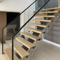 Benutzer definierte moderne Villa schwimmende Boden treppe Australian Standard Straight Stringer Mono Stringer schwimmende Treppe