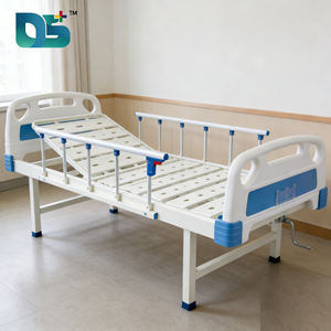 Cama Manual con Manivela Cromada, Barandillas de Aleación Plegables de 5 Secciones, Cabecera de ABS, para Cuidado Médico Hospitalario y Residencias de Ancianos, Económica - Product Image 1