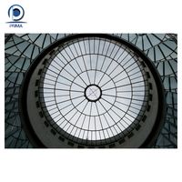 Plafond incurvé au design personnalisé Dôme en verre incurvé Dôme en verre teinté fait à la main Éclairage traditionnel Plafond en verre teinté