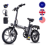 Vélo électrique pliable mini avec moteur sans balais, batterie au lithium, puissance 250W, freins à disque pour les trajets urbains ou les balades décontractées