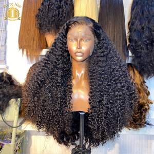 Beauty Burmese Curl 13x6 Hd <strong>Lace</strong> <strong>Wig</strong> Human Hair Glueless <strong>Wig</strong> Natural Wavy 300% Density Pre Plucked Brazilian Human Hair <strong>Wigs</strong> - Product Image 1