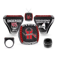Anillo de Réplica de Campeonato de Baloncesto Personalizado, Anillo Conmemorativo de Aleación Grabado con el Año del Equipo, Joyería Personalizada para Clubes de Liga