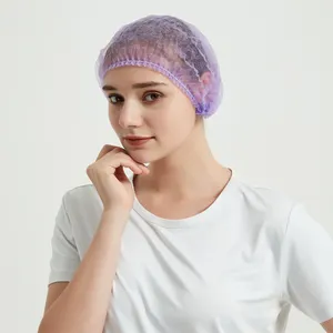 Disposable Bouffant Caps 100 Pcs 21inches Hair Net Non Woven Fluffy Hat Suitable For Food Factories