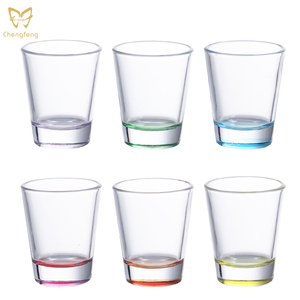 Amzaon แก้วช็อตสีสันสดใสขนาด<span class=keywords><strong>1</strong></span>.9ออนซ์แก้ววิสกี้ขนาดเล็กฐานหนักแก้ววิสกี้แก้วช็อตสีส่วนตัว - Product Image 6