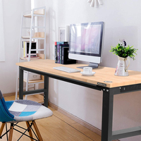 Table de travail en acier et bois massif, établi de grande qualité