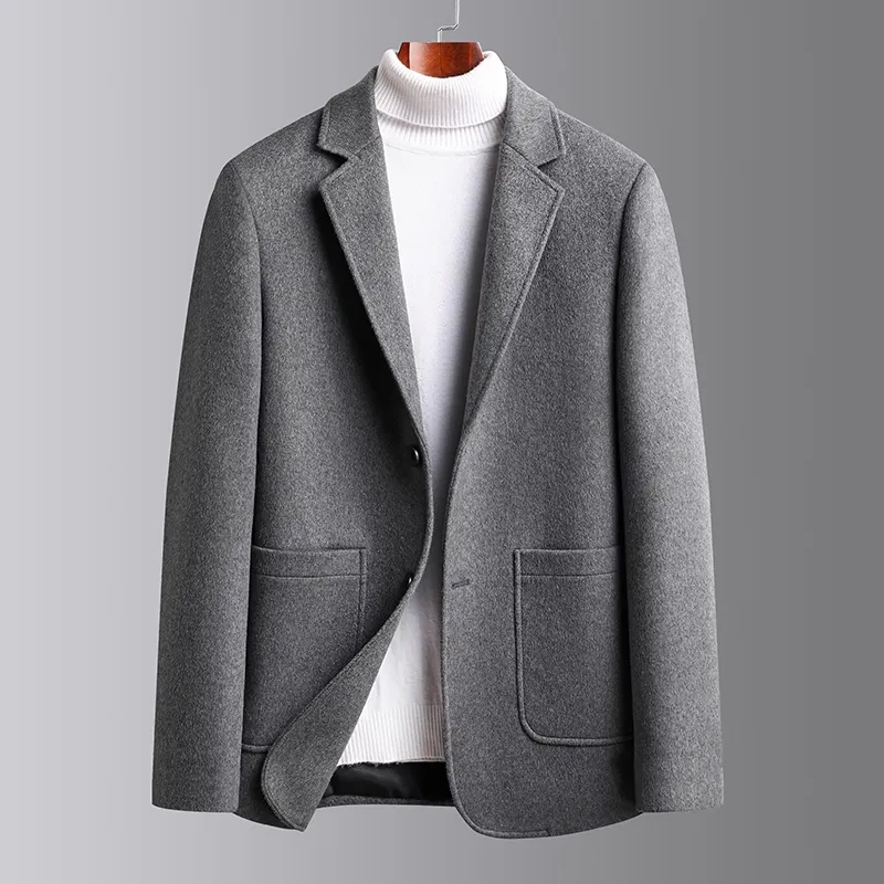 ANSZKTN Men's autumn and winter new light business leisure high-end wool suit jacket woolen coat
