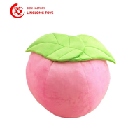 Usine de Haute Qualité Simulation Pêche Oreiller Rembourré Avec Fibre de Polyester Peluche Pêche Décoration Personnalisée Oreiller en Peluche pour Voiture