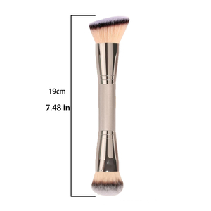 <span class=keywords><strong>Brocha</strong></span> de Maquillaje de Doble Cabeza, Redonda y <span class=keywords><strong>Biselada</strong></span>, <span class=keywords><strong>Brocha</strong></span> Cosmética Profesional para Líquidos, Polvos y Rubor - Product Image 3
