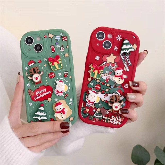 Hot Sale Creative Christmas Pattern Fashion Mobile Phone Case for iPhone 12 13 14 15 Plus 15 16 Pro Max 16 Plus Christmas Gift