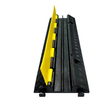 Rampas Plegables para Eventos al Aire Libre, Protector de Cables de Goma, Protector de Cables para Suelo, Rampa para Cables de 2 Canales
