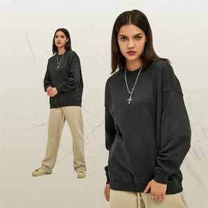 Pull-over 100% en molleton de coton unisexe, Sweatshirt-400g épais, avec col rond classique, pour l'automne - Product Image 1