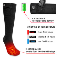 Chaussettes de Ski thermiques chauffantes pour hommes, Sports d'hiver, à piles, chauffantes, rechargeables