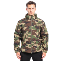 Expédition directe Buraq Outdoor Camping Hiking Sports Stand Collar Winter Fleece Softshell Tactical Camouflage Coat Multicam Windbreaker