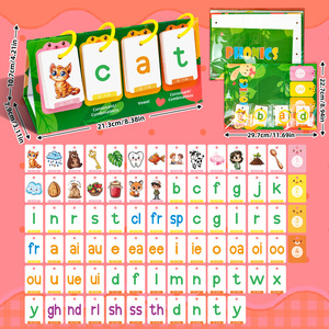 Tarjetas Educativas Personalizadas con 80 Palabras en Inglés para Niños, Aprendizaje Temprano, Interacción Padres-Hijos, Tarjetas de Escritorio con Revestimiento Artístico y Relieve - Product Image 3