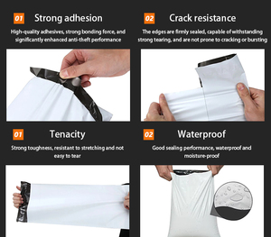 Sacchetti di imballaggio per spedizione postale in plastica personalizzati borsa per corriere Design di aggiornamento borse di spedizione con manico in Polymailer per vestiti - Product Image 4