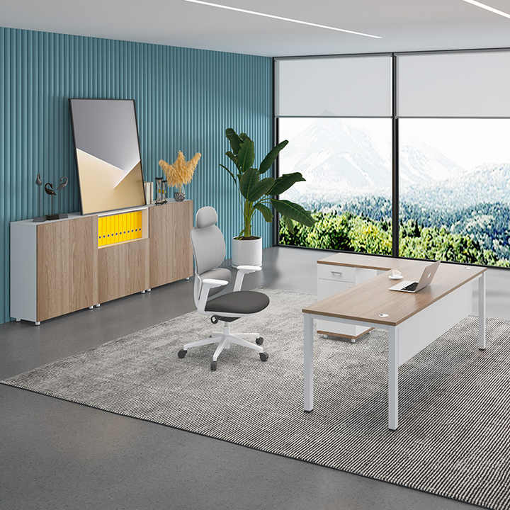 Luxury L Shape CEO Executive Office Desk - Modern & Versatile