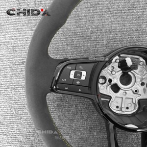 Volant de voiture en daim personnalisé adapté aux Volkswagen <span class=keywords><strong>Golf</strong></span> <span class=keywords><strong>4</strong></span> 5 6 6r 7 <span class=keywords><strong>R</strong></span> 7.5 8 <span class=keywords><strong>R</strong></span> Polo GTI GTD MK4 MK8 MK7 MK6 MK5 MK7 MK8 - Product Image 2