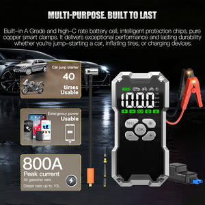 Démarreur de voiture portable 45W avec compresseur d'air et lumière SOS 150PSI Booster de batterie 12V pour camion SUV Moto - Product Image 3