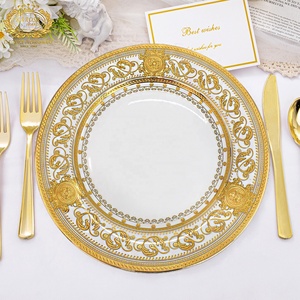 Bộ đồ ăn sứ xương cao cấp kiểu Anh, viền vàng, thiết kế tân cổ điển châu Âu, sang trọng - Product Image 4