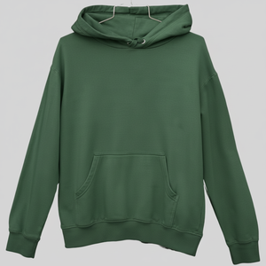Sudadera con capucha de gran tamaño verde botella para mujer 10%/90% P/C 400 GSM Super peinado Bio lavado preencogido hombro caído Derby acanalado largo ODM - Product Image 1