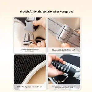 Arnés de moda para mascotas para perros medianos a grandes Anti-Pull para decoraciones de cinta de diseño de velcro para correa dorada para caminar - Product Image 4