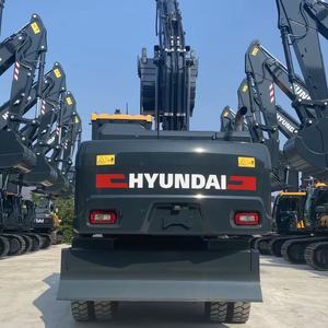 Excavatrice sur pneus Hyundai HW210 d'occasion, 21 tonnes, moteur Cummins, système hydraulique d'origine, pompe robuste pour travaux de terrassement - Product Image 6