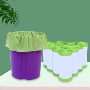 Custom wholesale compostable PLA bin liners biodegradable 60 gallon trash plastic garbage bags for home