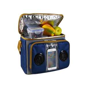 <b>Outdoor</b> Waterproof Insulated Polyester Ultra-Slim Picnic Travel <b>Cooler</b> Lunch Bag with Bluetooth Speakers - Product Image 6