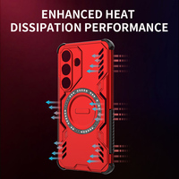 Coque de téléphone antichoc en PC et TPU de haute qualité pour Samsung A55 A56 A36 A16 A26 A06 S25 S26 Ultra, avec protection magnétique arrière