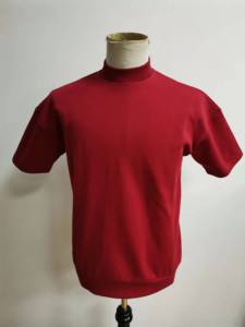 Guangzhou High Quality 300 Gsm Cotton Luxury Oversized Tshirt Plain Blank Heavy Weight Mock <strong>Neck</strong> Men <strong>T</strong> <strong>Shirt</strong> - Product Image 6