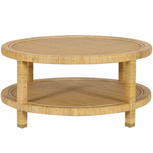 Les tables d'appoint Whitney allient un charme naturel à une touche de glamour, avec du rotin tressé à la main, un plateau en canne et un design audacieux. - Product Image 2