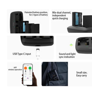 Cargador de Batería LP2 Air LP-E6/E6N con Entrada Tipo-C, Cargador Rápido Dual E12 E17 para EOS R R5, 800D, Carga Completa en 90 Minutos - Product Image 2