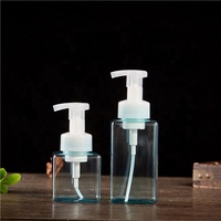 Bouteille carrée en PETG de 250 ml, 450 ml, 650 ml avec pompe à mousse pour savon liquide, vente en gros