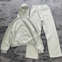 Survêtements d'hiver décontractés surdimensionnés de haute qualité MS836, fermeture éclair, 100% coton molletonné respirant, impression brodée, unisexe