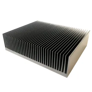 Disipador de calor de aluminio extruido 6063 T5 anodizado negro 220(W)* 59(H)* 180(L)mm