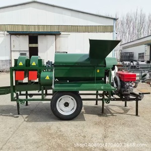 เครื่องเก็บเกี่ยวธัญพืชอเนกประสงค์แบบ PTO ขับเคลื่อนด้วยเครื่องยนต์ดีเซลสีเขียว สำหรับข้าวโพด ข้าวสาลี ข้าวสาร เครื่องจักรกลการเกษตร - Product Image 4